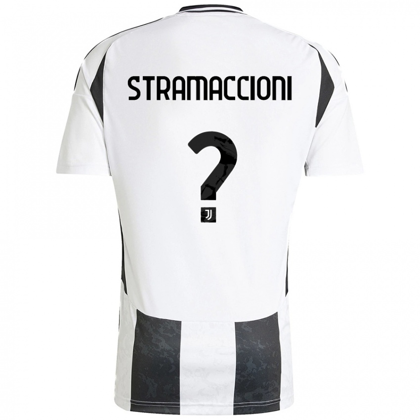 Hombre Camiseta Diego Stramaccioni #0 Blanco Negro 1ª Equipación 2024/25 La Camisa Argentina