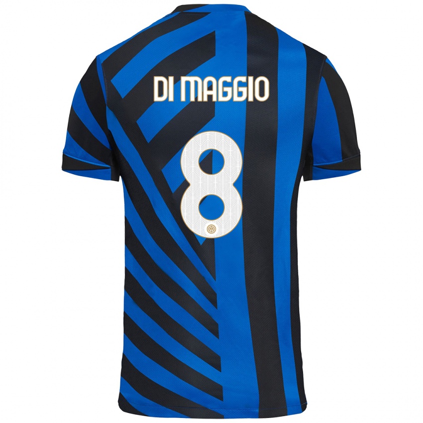 Hombre Camiseta Luca Di Maggio #8 Azul Negro 1ª Equipación 2024/25 La Camisa Argentina