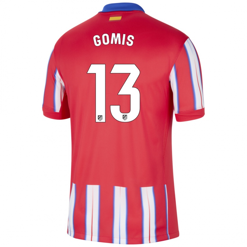 Hombre Camiseta Antonio Gomis #13 Rojo Blanco Azul 1ª Equipación 2024/25 La Camisa Argentina