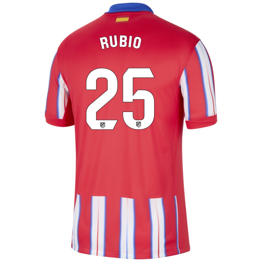 Hombre Camiseta Daniel Rubio #25 Rojo Blanco Azul 1ª Equipación 2024/25 La Camisa Argentina