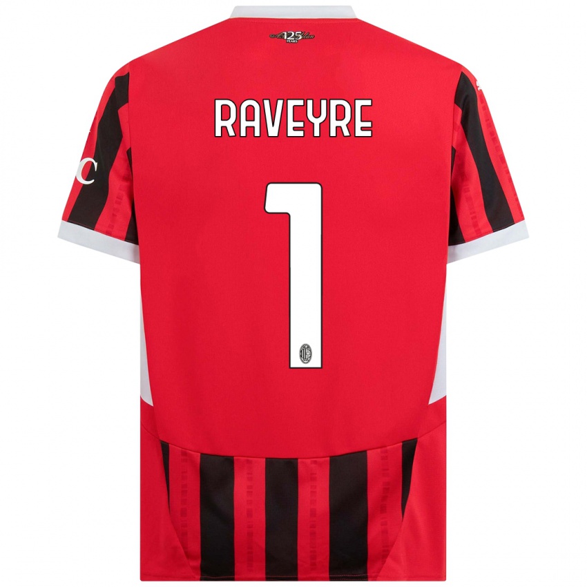 Hombre Camiseta Noah Raveyre #1 Rojo Negro 1ª Equipación 2024/25 La Camisa Argentina