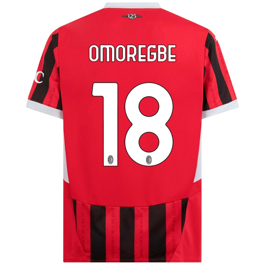 Hombre Camiseta Bob Murphy Omoregbe #18 Rojo Negro 1ª Equipación 2024/25 La Camisa Argentina