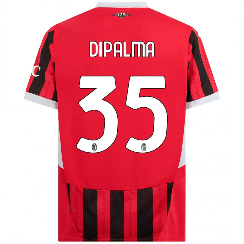 Hombre Camiseta Matteo Dipalma #35 Rojo Negro 1ª Equipación 2024/25 La Camisa Argentina