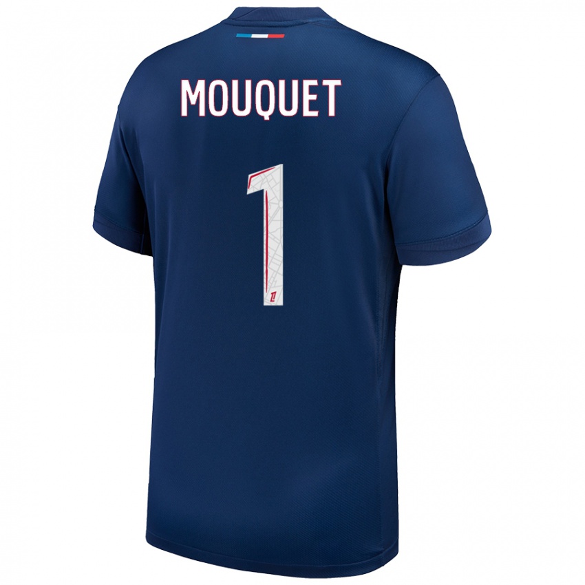 Hombre Camiseta Louis Mouquet #1 Azul Marino Blanco 1ª Equipación 2024/25 La Camisa Argentina