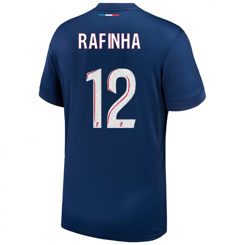 Hombre Camiseta Rafinha #12 Azul Marino Blanco 1ª Equipación 2024/25 La Camisa Argentina