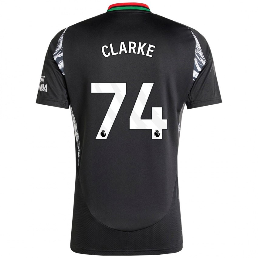 Hombre Camiseta Brayden Clarke #74 Negro 2ª Equipación 2024/25 La Camisa Argentina