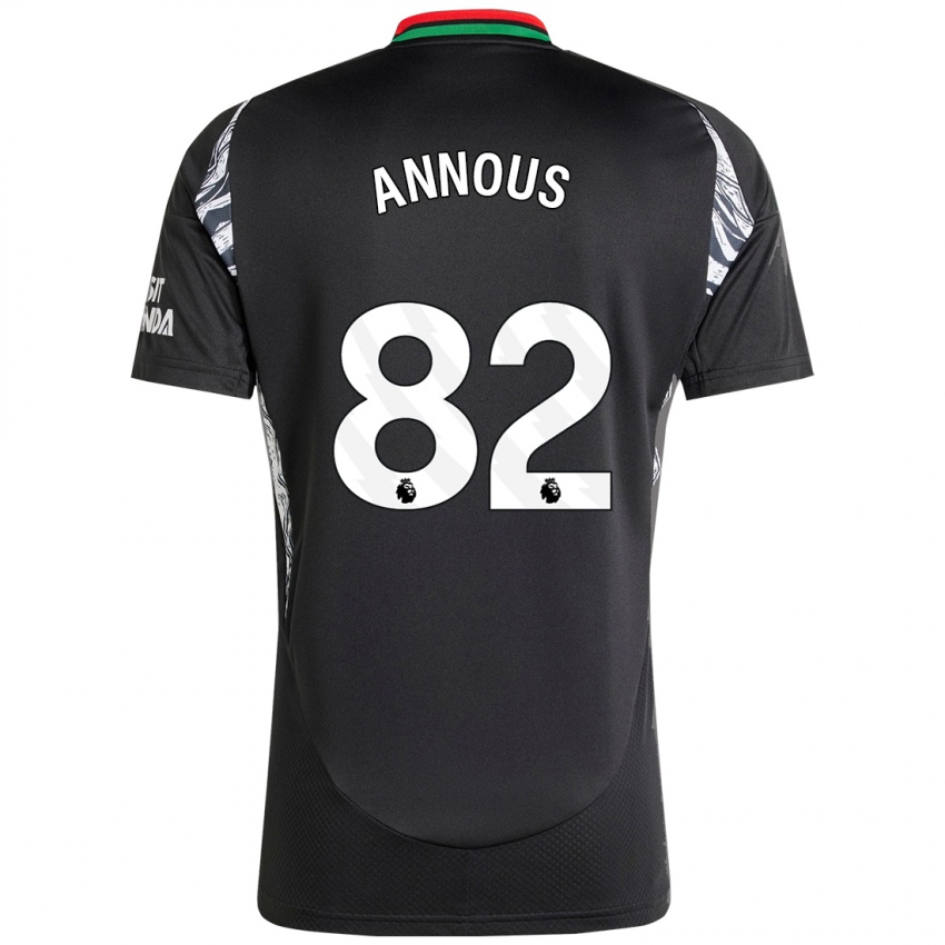 Hombre Camiseta Andre Annous #82 Negro 2ª Equipación 2024/25 La Camisa Argentina