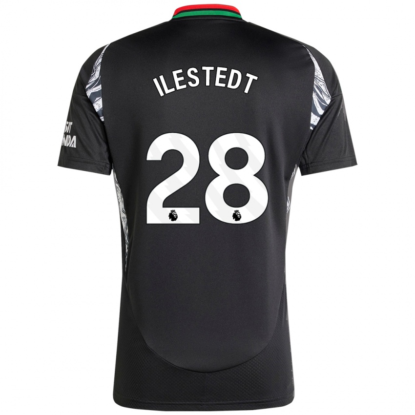 Hombre Camiseta Amanda Ilestedt #28 Negro 2ª Equipación 2024/25 La Camisa Argentina