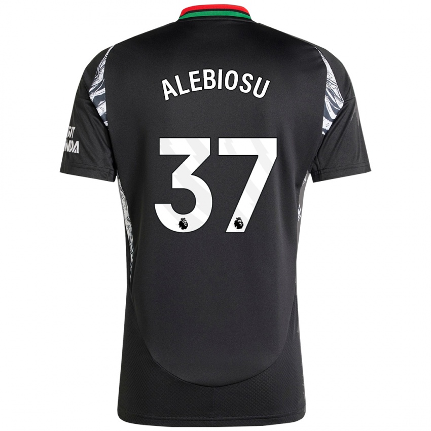 Hombre Camiseta Ryan Alebiosu #37 Negro 2ª Equipación 2024/25 La Camisa Argentina