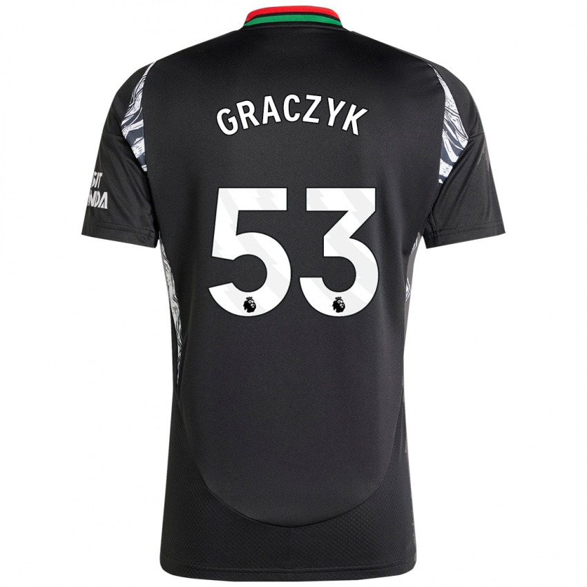 Hombre Camiseta Hubert Graczyk #53 Negro 2ª Equipación 2024/25 La Camisa Argentina