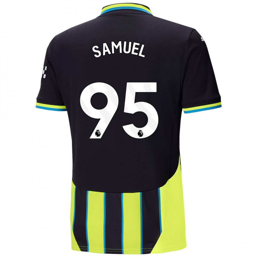 Hombre Camiseta Lakyle Samuel #95 Azul Amarillo 2ª Equipación 2024/25 La Camisa Argentina