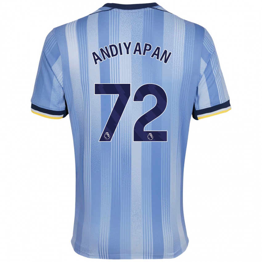 Hombre Camiseta William Andiyapan #72 Azul Claro 2ª Equipación 2024/25 La Camisa Argentina