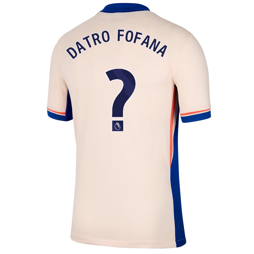 Hombre Camiseta David Datro Fofana #0 Beige Claro 2ª Equipación 2024/25 La Camisa Argentina