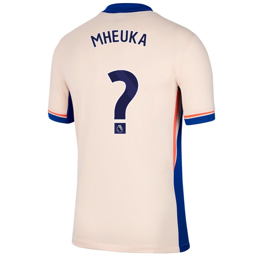 Hombre Camiseta Shumaira Mheuka #0 Beige Claro 2ª Equipación 2024/25 La Camisa Argentina