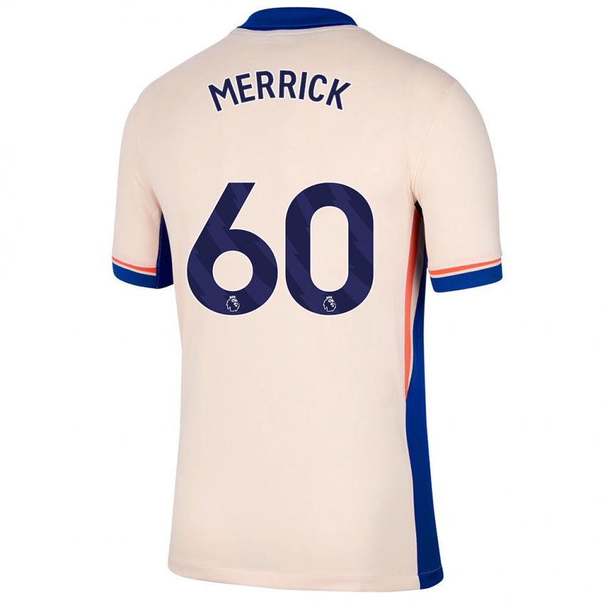 Hombre Camiseta Max Merrick #60 Beige Claro 2ª Equipación 2024/25 La Camisa Argentina