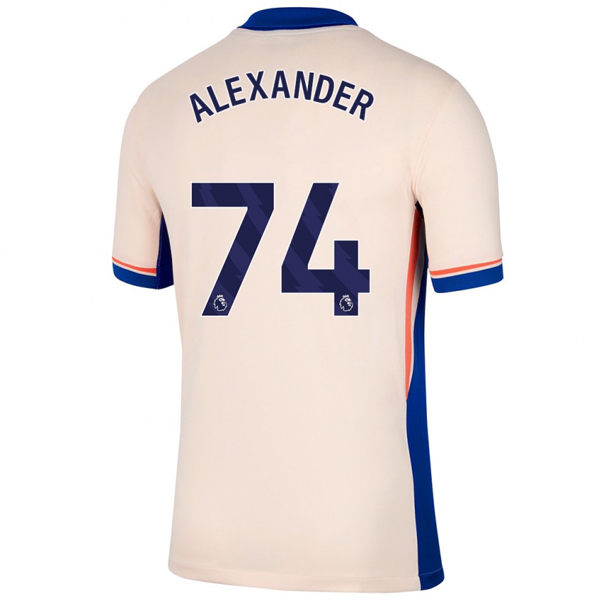 Hombre Camiseta Reiss Alexander Russell-Denny #74 Beige Claro 2ª Equipación 2024/25 La Camisa Argentina