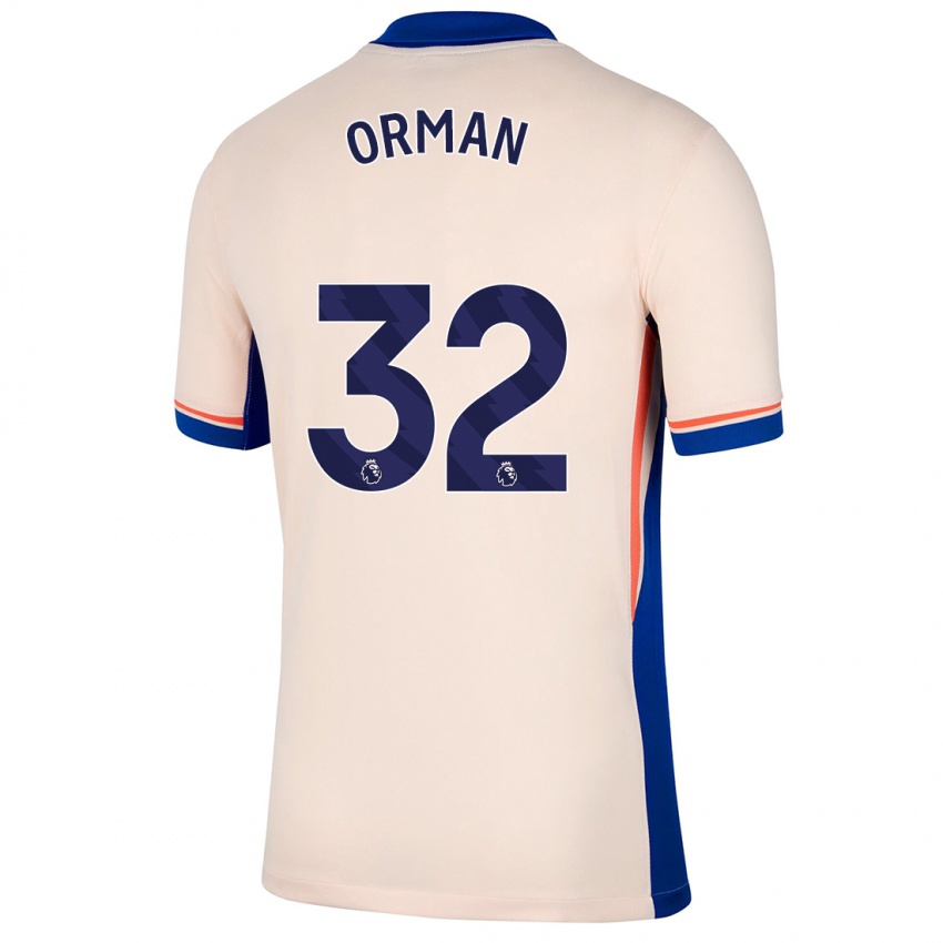 Hombre Camiseta Emily Orman #32 Beige Claro 2ª Equipación 2024/25 La Camisa Argentina