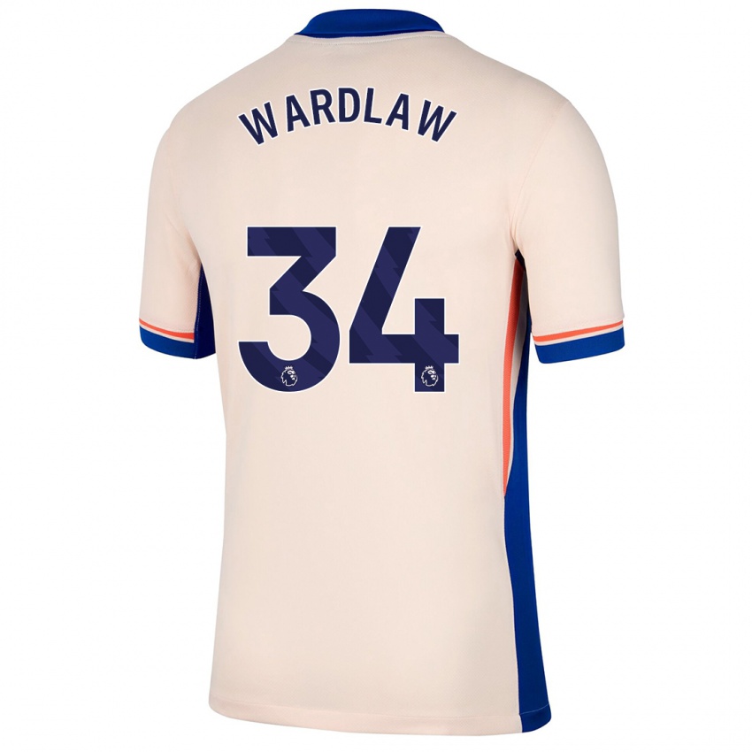 Hombre Camiseta Charlotte Wardlaw #34 Beige Claro 2ª Equipación 2024/25 La Camisa Argentina