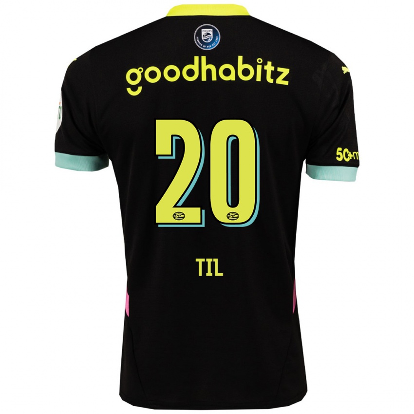 Hombre Camiseta Guus Til #20 Negro Amarillo 2ª Equipación 2024/25 La Camisa Argentina