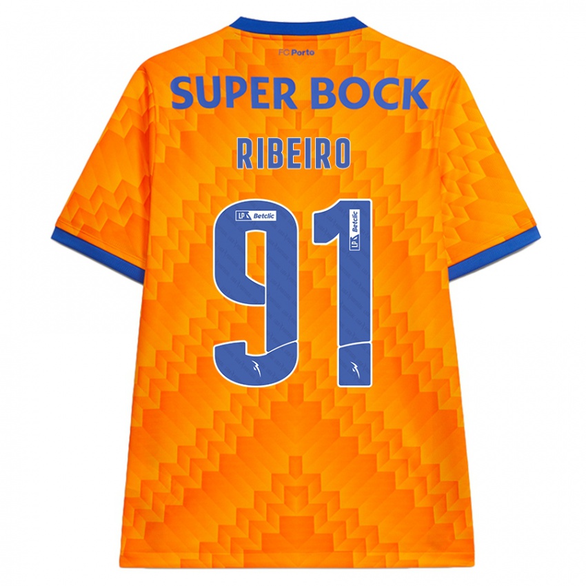 Hombre Camiseta Gonçalo Ribeiro #91 Naranja 2ª Equipación 2024/25 La Camisa Argentina