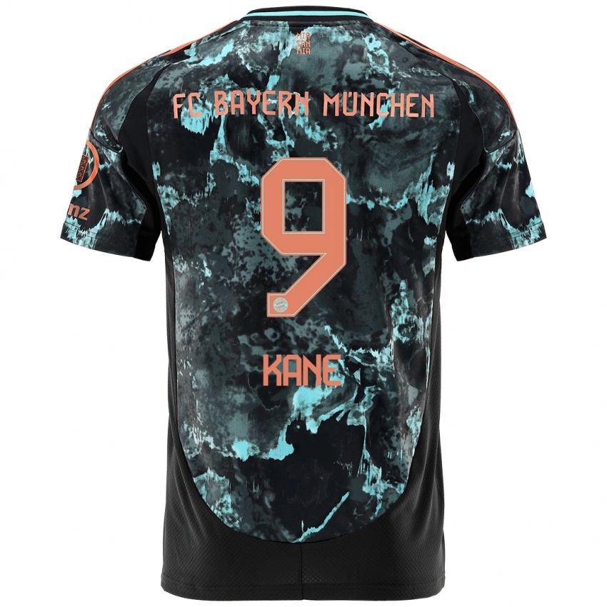 Hombre Camiseta Harry Kane #9 Negro 2ª Equipación 2024/25 La Camisa Argentina