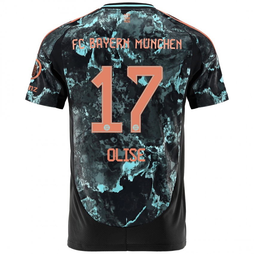 Hombre Camiseta Michael Olise #17 Negro 2ª Equipación 2024/25 La Camisa Argentina