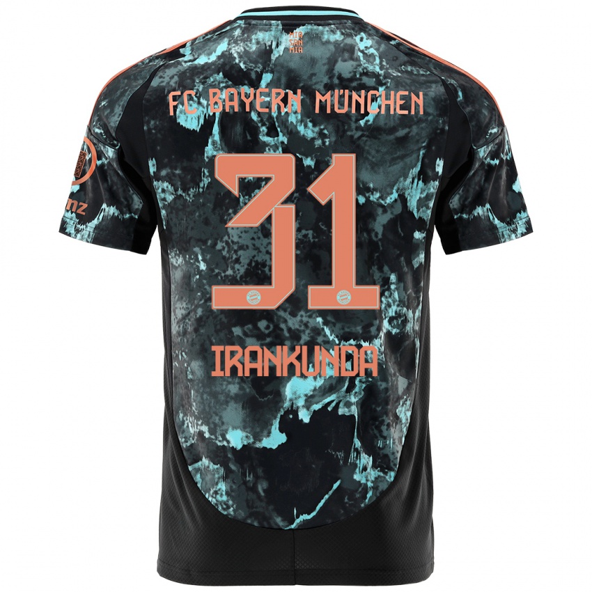 Hombre Camiseta Nestory Irankunda #31 Negro 2ª Equipación 2024/25 La Camisa Argentina