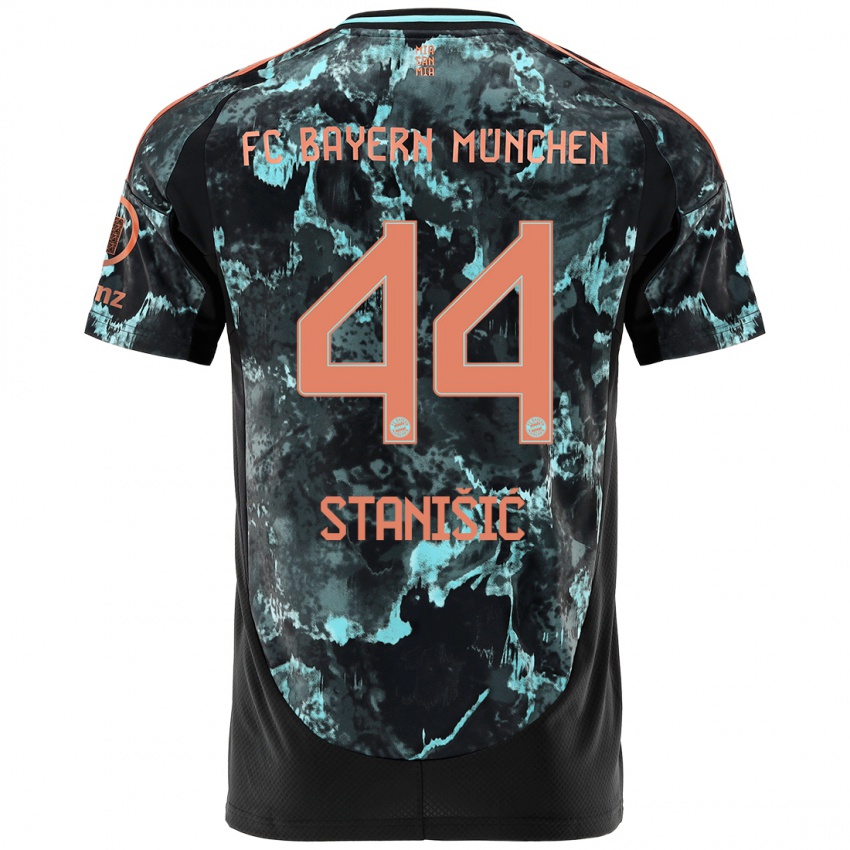 Hombre Camiseta Josip Stanisic #44 Negro 2ª Equipación 2024/25 La Camisa Argentina