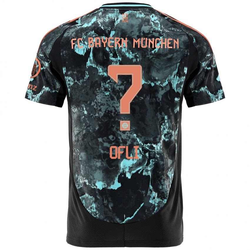 Hombre Camiseta Deniz Ofli #0 Negro 2ª Equipación 2024/25 La Camisa Argentina