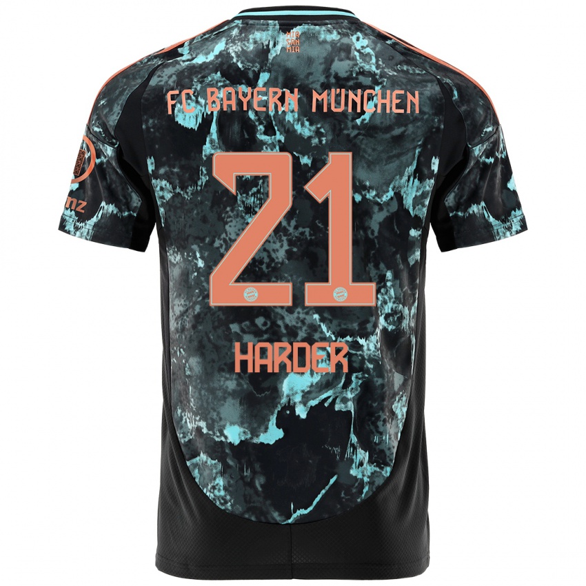 Hombre Camiseta Pernille Harder #21 Negro 2ª Equipación 2024/25 La Camisa Argentina