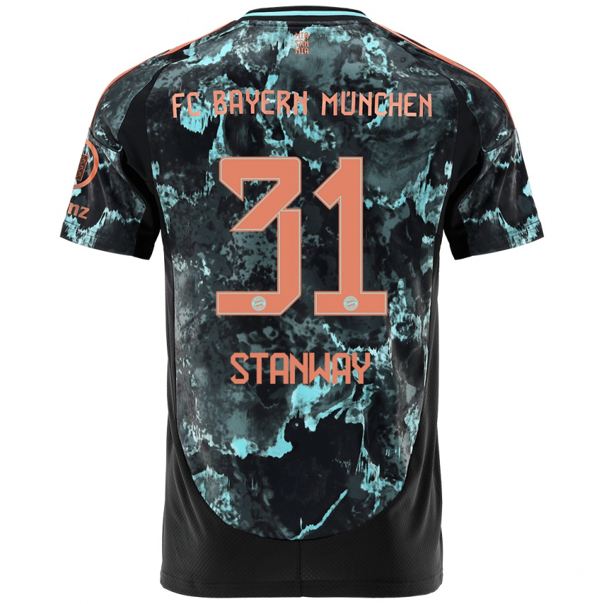 Hombre Camiseta Georgia Stanway #31 Negro 2ª Equipación 2024/25 La Camisa Argentina