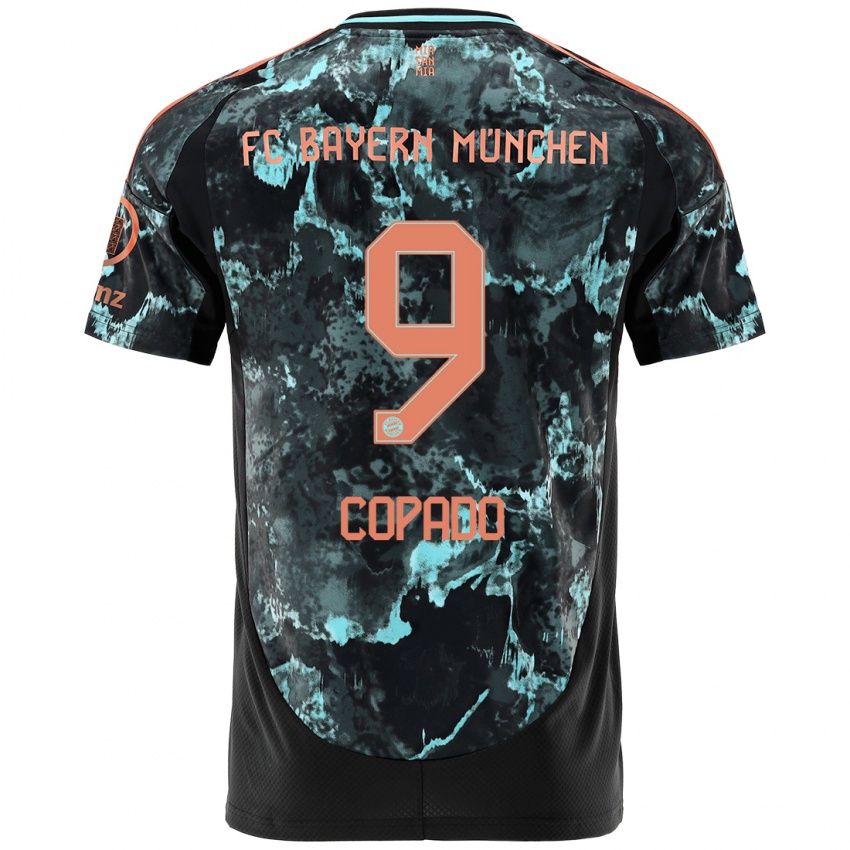 Hombre Camiseta Lucas Copado #9 Negro 2ª Equipación 2024/25 La Camisa Argentina