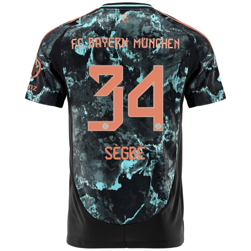 Hombre Camiseta Désiré Sègbè #34 Negro 2ª Equipación 2024/25 La Camisa Argentina