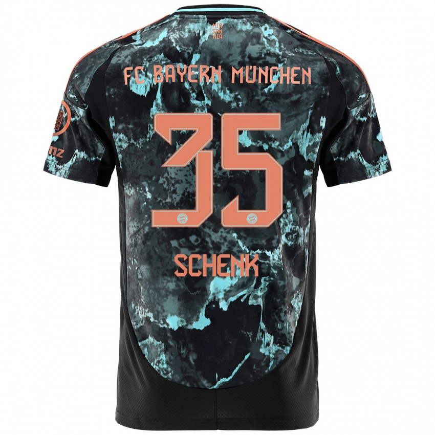 Hombre Camiseta Johannes Schenk #35 Negro 2ª Equipación 2024/25 La Camisa Argentina