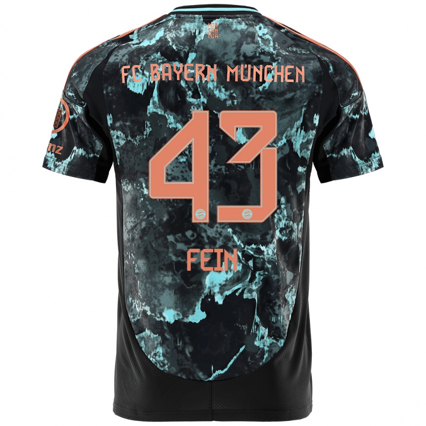 Hombre Camiseta Adrian Fein #43 Negro 2ª Equipación 2024/25 La Camisa Argentina