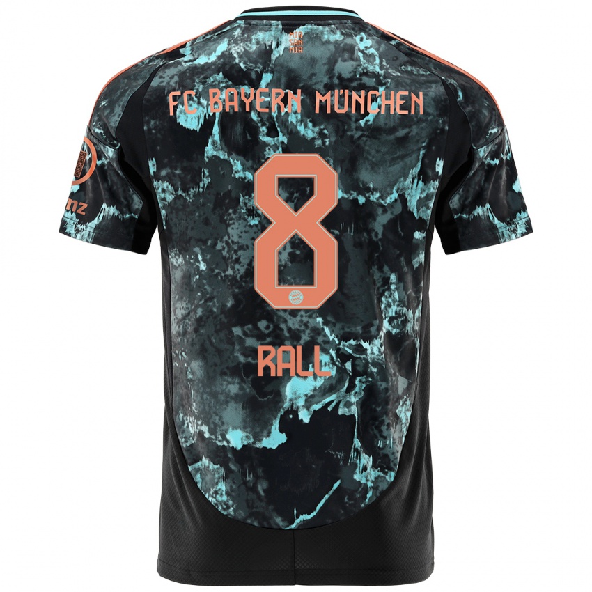 Hombre Camiseta Maximiliane Rall #8 Negro 2ª Equipación 2024/25 La Camisa Argentina