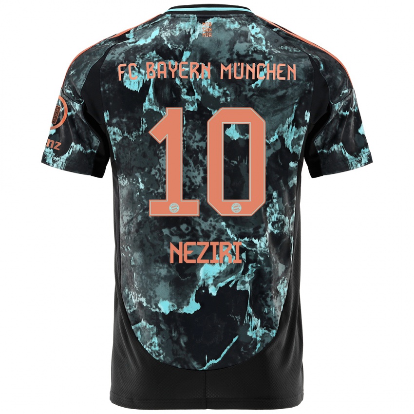 Hombre Camiseta Behar Neziri #10 Negro 2ª Equipación 2024/25 La Camisa Argentina