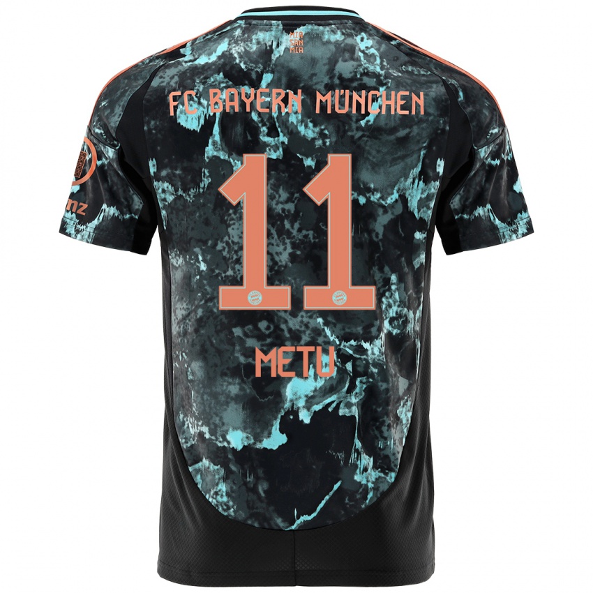 Hombre Camiseta Emilian Metu #11 Negro 2ª Equipación 2024/25 La Camisa Argentina