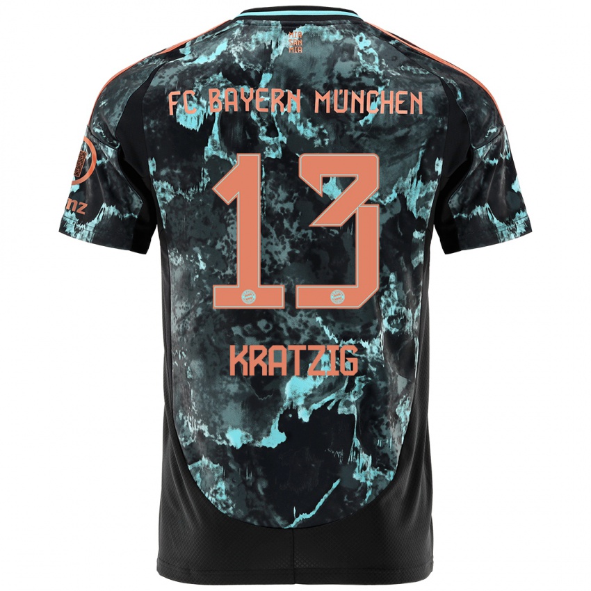 Hombre Camiseta Frans Kratzig #13 Negro 2ª Equipación 2024/25 La Camisa Argentina