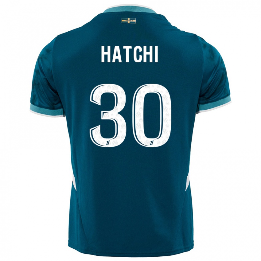 Hombre Camiseta Anaïs Hatchi #30 Azul Turquesa 2ª Equipación 2024/25 La Camisa Argentina