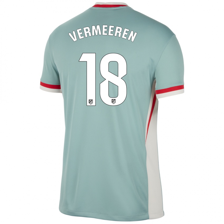 Hombre Camiseta Arthur Vermeeren #18 Beige Claro Azul 2ª Equipación 2024/25 La Camisa Argentina