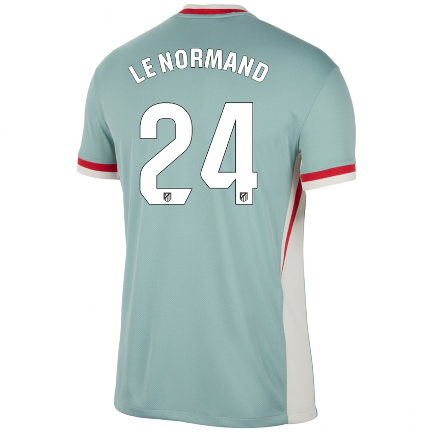 Hombre Camiseta Robin Le Normand #24 Beige Claro Azul 2ª Equipación 2024/25 La Camisa Argentina