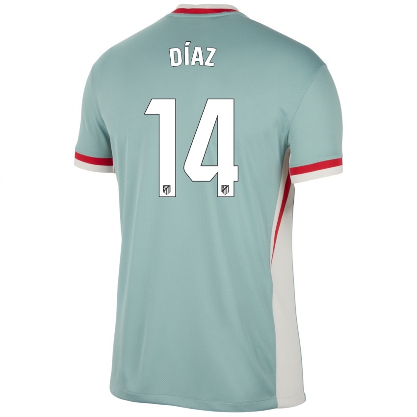 Hombre Camiseta Javier Díaz #14 Beige Claro Azul 2ª Equipación 2024/25 La Camisa Argentina