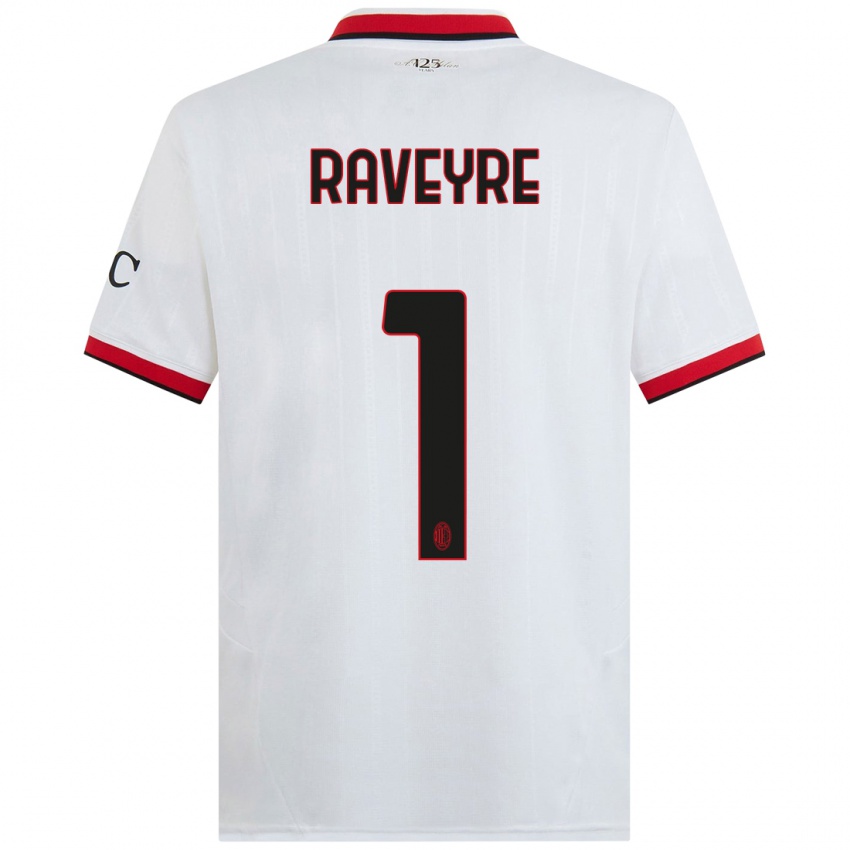 Hombre Camiseta Noah Raveyre #1 Blanco Negro Rojo 2ª Equipación 2024/25 La Camisa Argentina