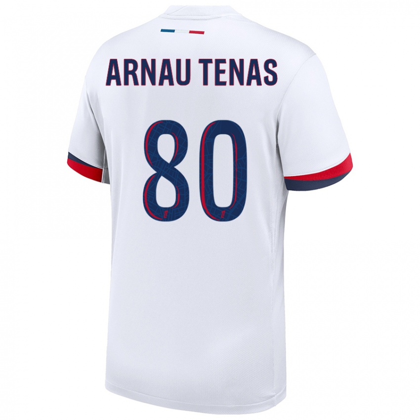 Hombre Camiseta Arnau Tenas #80 Blanco Azul Rojo 2ª Equipación 2024/25 La Camisa Argentina