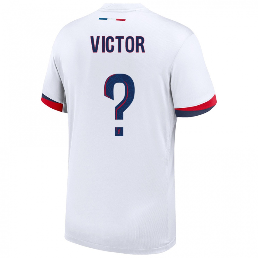 Hombre Camiseta Ayrton Victor #0 Blanco Azul Rojo 2ª Equipación 2024/25 La Camisa Argentina