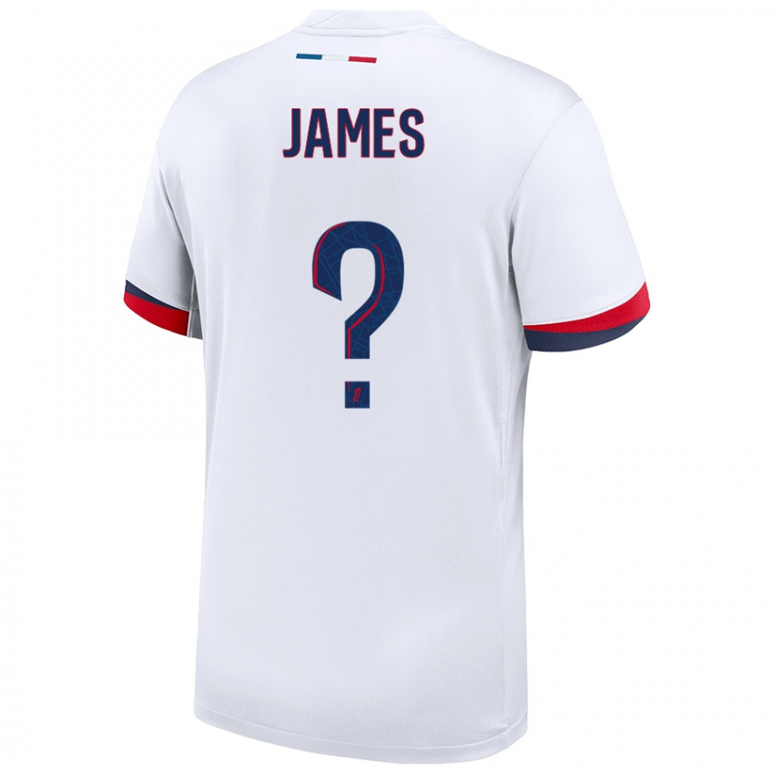 Hombre Camiseta Martin James #0 Blanco Azul Rojo 2ª Equipación 2024/25 La Camisa Argentina