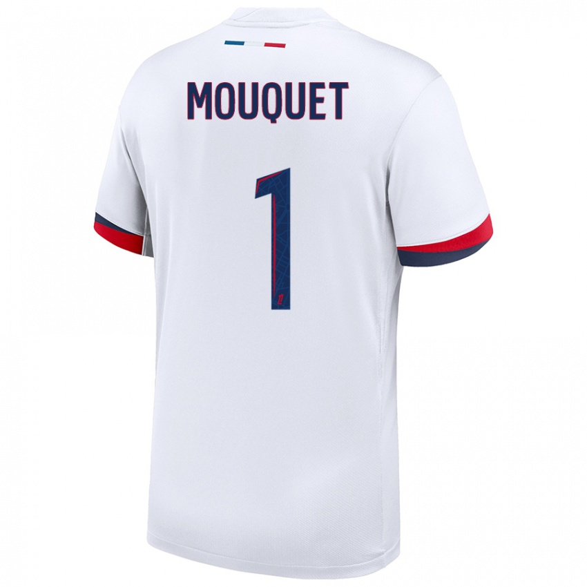 Hombre Camiseta Louis Mouquet #1 Blanco Azul Rojo 2ª Equipación 2024/25 La Camisa Argentina