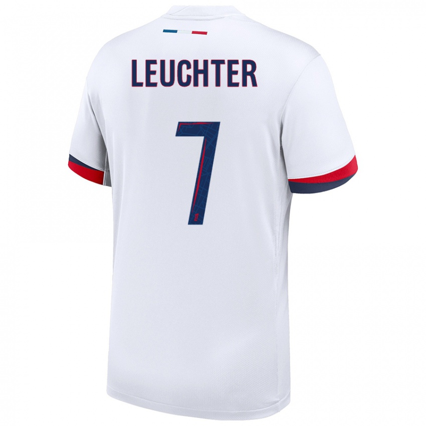 Hombre Camiseta Romée Leuchter #7 Blanco Azul Rojo 2ª Equipación 2024/25 La Camisa Argentina