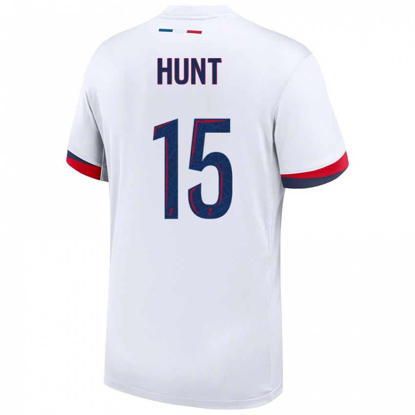 Hombre Camiseta Clare Hunt #15 Blanco Azul Rojo 2ª Equipación 2024/25 La Camisa Argentina